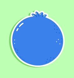 Blueberry Sticker Character Hand Drawn Cartoon