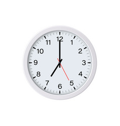 Circle White Watch Mockup Isolated 7 Oclock