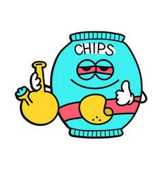 Funny Chips Bag With Bong Kawaii Cartoon