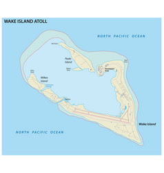 Map Wake Island Atoll