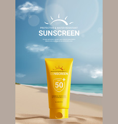 Sunscreen Ad Poster Template