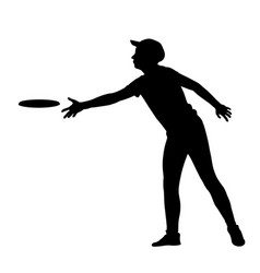 Man Playing Outdoor Beach Game Frisbee Silhouette