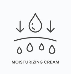 Moisturiser Cream Flat Line Icon Outline