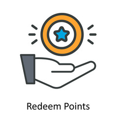 Redeem Points Fill Outline Icons Simple S