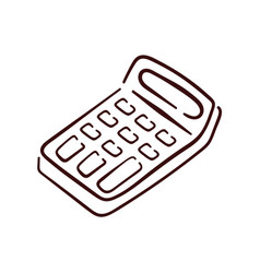 Calculator Icon In Doodle Style An Accounting