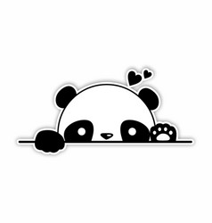 Cute Panda Sticker Say Hi With Love