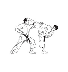 Taekwondo Fight Sport Art Logo People