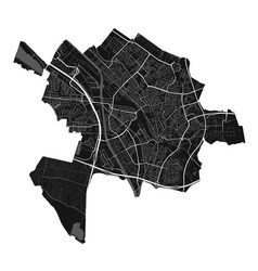 Utrecht Map Detailed Black Map Of City