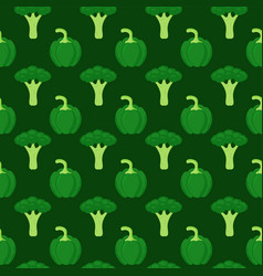 Vegetarian Fruit And Vegetables Seamless Pattern