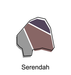 Map City Of Serendah Design Malaysia Map With