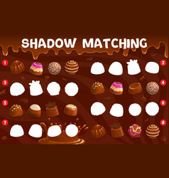 Shadow Matching Game With Chocolate Praline Candy