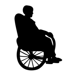 Silhouette Person On A Wheelchair Image