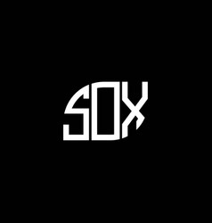 Sox Letter Logo Design On Black Background