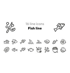 Fish Line Icons