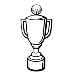 Golf Trophy With Ball Sport Club