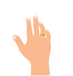 Human Hand Wearing Ring Cartoon Promise