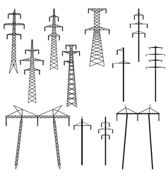 Silhouettes of construction crane tower Royalty Free Vector