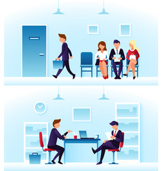 Businessmen Diverse Employees Waiting Interview