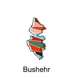 Graphic Of Bushehr Map Iran Country Design