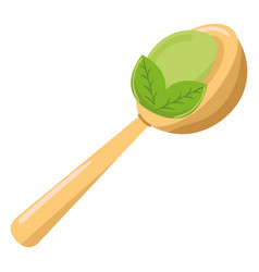 Green Tea On Spoon