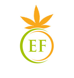 Letter Ef Cannabis Marijuana Logo Cannabis Logo