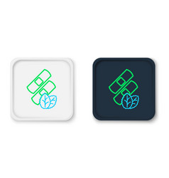 Line Medical Nicotine Patches Icon Isolated