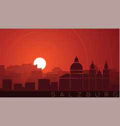 Salzburg Low Sun Skyline Scene