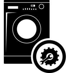 Silhouette Of Washing Machine Repair Service