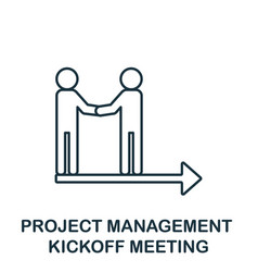 Kickoff Meeting Icon Line Element From Project