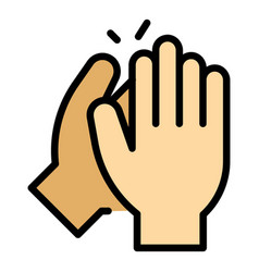 Person Handclap Icon Flat