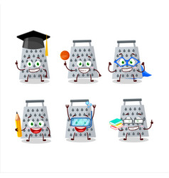 School Student Grated Cheese Cartoon Character