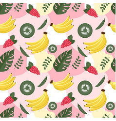 Vegetarian Fruit And Vegetables Seamless Pattern