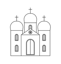 Catholic Temple Line Icon