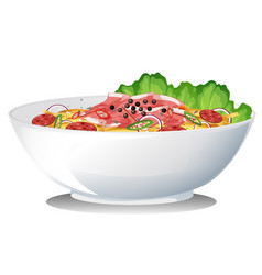 Side View Of Spaghetti Bowl Isolated