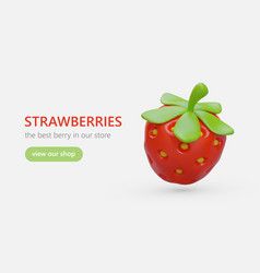 Advertisement Of Strawberries Commercial Template