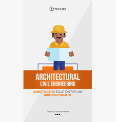 Architectural Civil Engineering Portrait Template