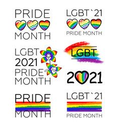 Big Set Lgbt Pride Month 2021 Lgbt Flag Brush