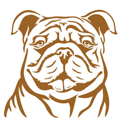 Bulldog Face Printable Stencil Art Design