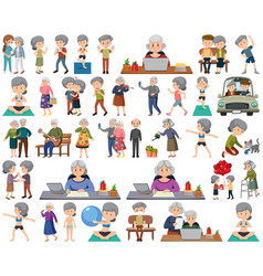 Collection Of Elderly People Icons