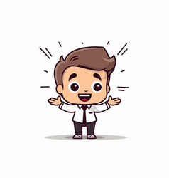 Cute Businessman Smiling - Cartoon