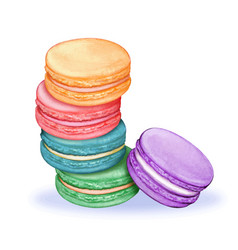 Cute Watercolor Pastel Macarons