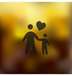 Family Icon On Blurred Background