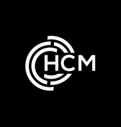 Hcm Letter Logo Design On Black Background