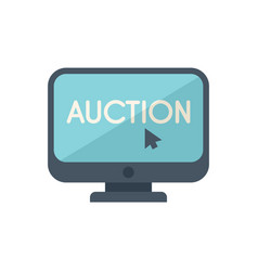 Online Pc Auction Icon Flat Price Sell