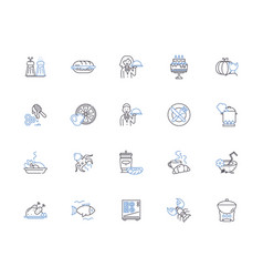 Food Outline Icons Collection Food Cuisine Diet