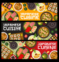 Japanese Cuisine Restaurant Food Banners