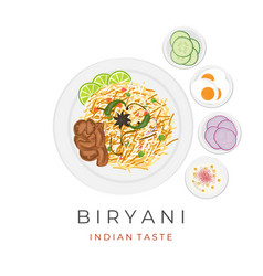 Meat Biryani Rice With Separate Side Dish