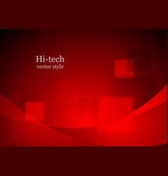 Red Tech Wavy Background