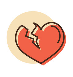 Broken Heart Isolated Icon