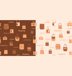 Bags And Packages On Dark Brown Beige